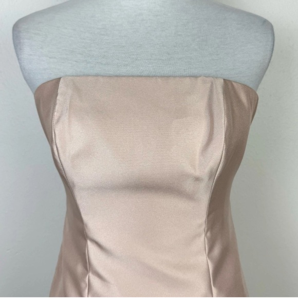 Alfred Sung Cameo Blush Strapless A-Line Gown - Picture 4 of 14